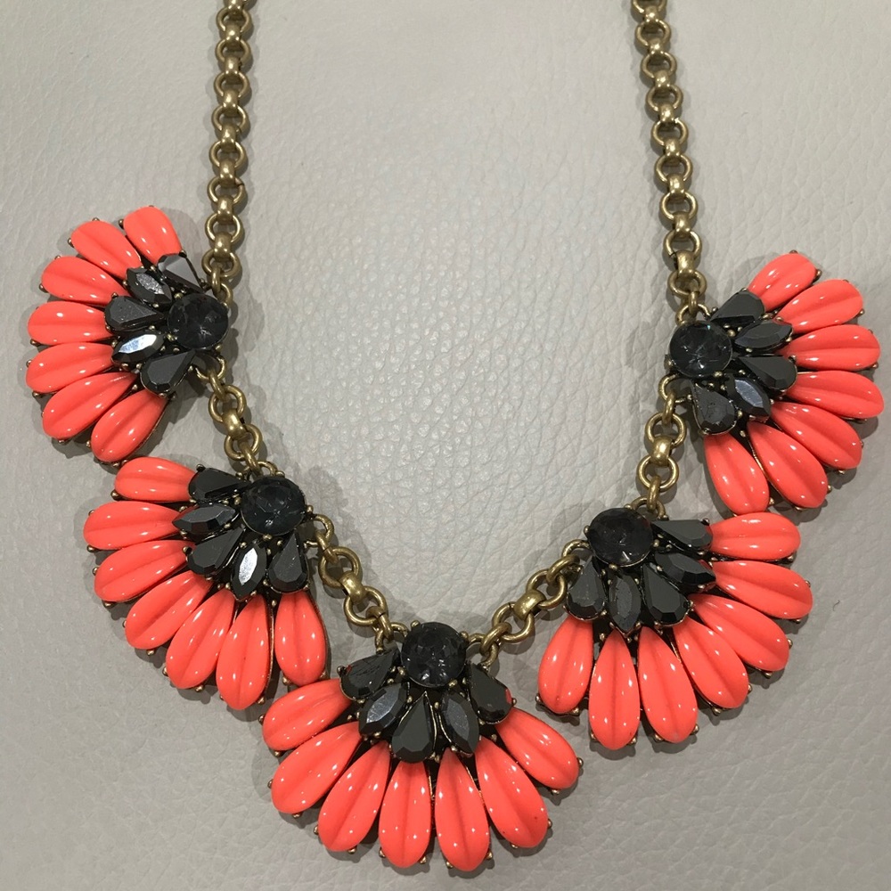 J Crew Bohemian Coral Necklace